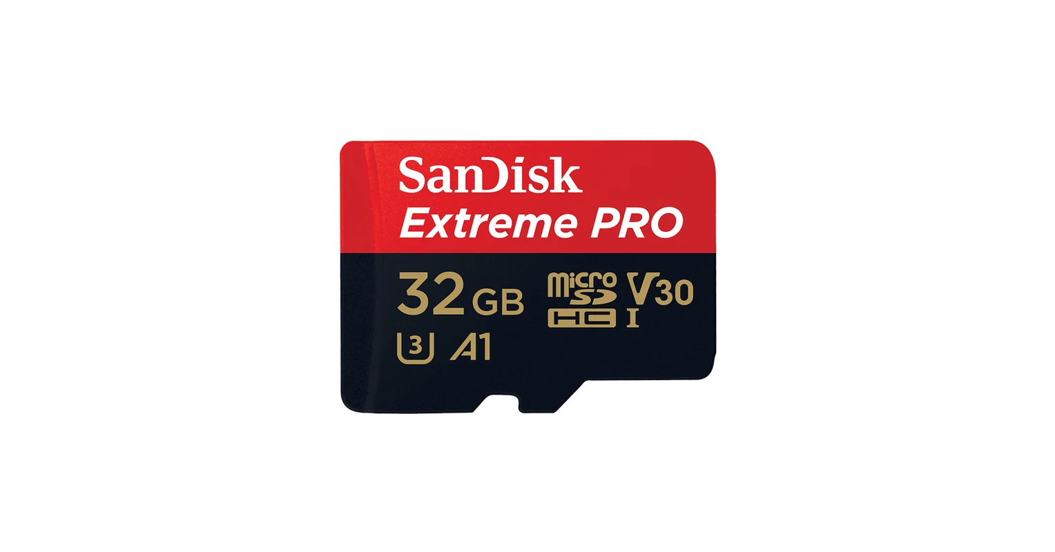 Scheda SanDisk Extreme MicroSDHC 32GB + Adattatore, UHS-I U3 Per Action Cam E 4K