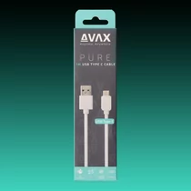 AVAX CB103W PURE USB A - USB-C kábel 2.1A, 1m fehér