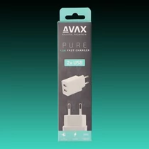 AVAX CH301 PURE 12W Hálózati töltő adapter 2x USB-A