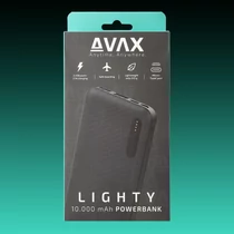 AVAX PB104B LIGHTY 10.000mAh USB-C powerbank, fekete