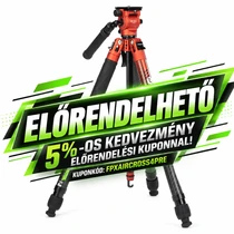 Fotopro X-Aircross 4 karbon videóállvány fluid fejjel- Narancssárga (Orange)