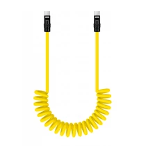 Newell - USB-C – USB-C 100 W-os spirál kábel 2 M (sárga)