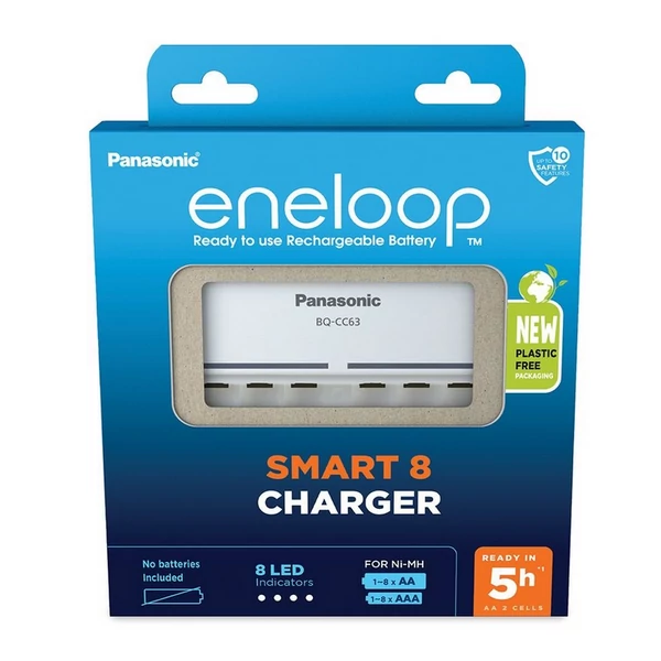 Eneloop BQ-CC63 1/8db AA/AAA 5 órás akkutöltő