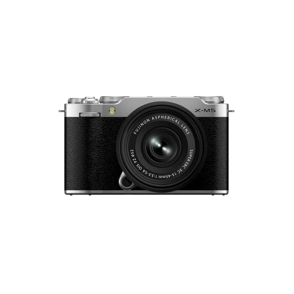 FUJIFILM X-M5 + XC15-45mm F3.5-5.6 OIS PIZ objektív kit ezüst