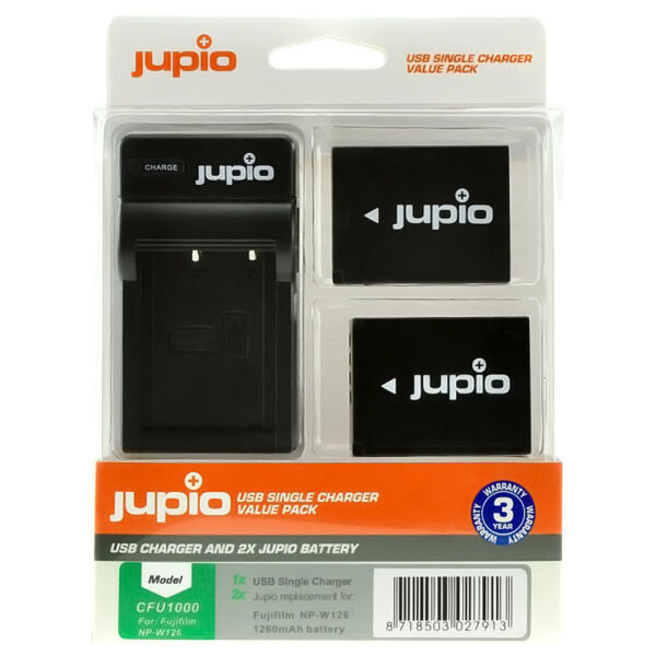 Jupio Fujifilm NP-W126S + USB töltő Kit