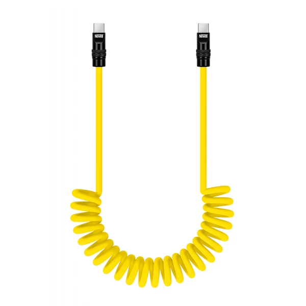 Newell - USB-C – USB-C 100 W-os spirál kábel 2 M (sárga)