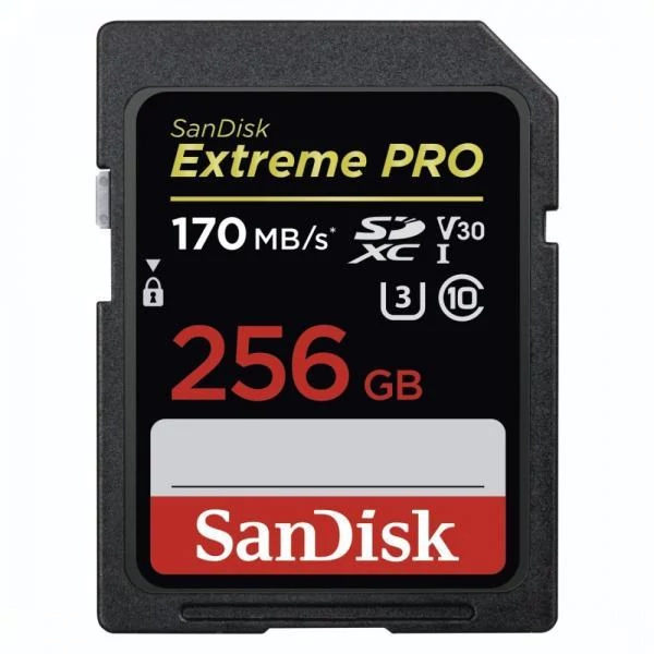 SANDISK SDXC EXTREME PRO 256GB 170MB/S UHS-I U3 V30 (183532) MEMÓRIAKÁRTYA