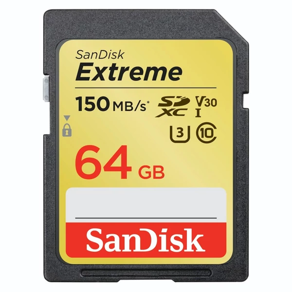 SANDISK SDXC EXTREME 64GB 150MB/S UHS-I (183524) MEMÓRIAKÁRTYA