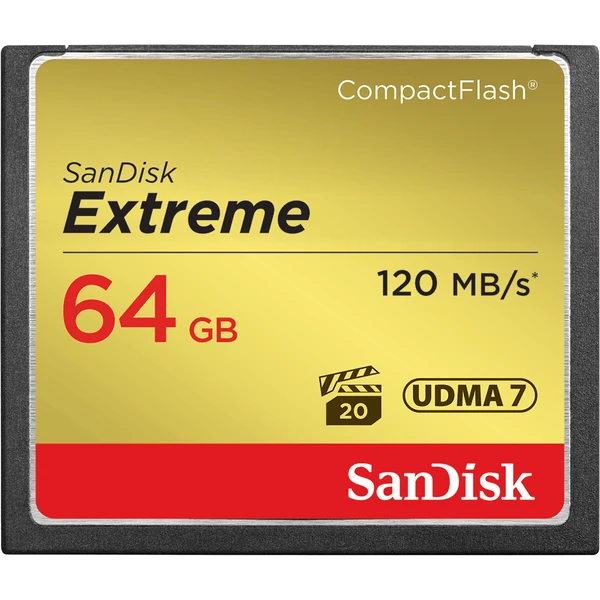 SanDisk CF EXTREME 64GB 120MB/s olv. 85MB/s írás