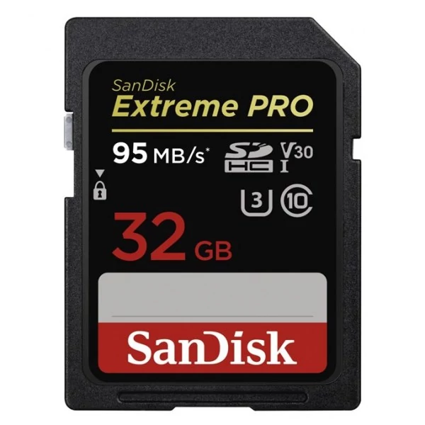 SANDISK SDHC EXTREME PRO 32GB 95MB/S UHS-I U3 V30 (173368) MEMÓRIAKÁRTYA