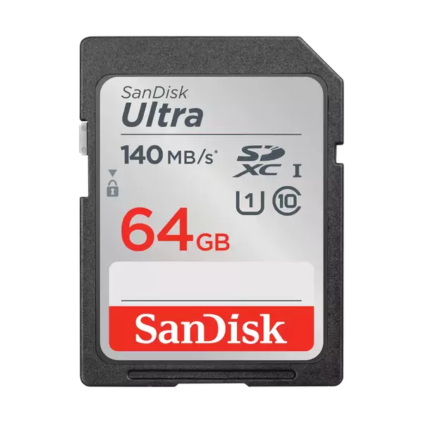 SANDISK SDXC ULTRA KÁRTYA 64GB, 140MB/s CL10 UHS-I
