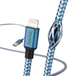 Kép 2/3 - Hama FIC USB-A - LIGHTNING Adatkábel "REFLECTIVE" 1,5M - KÉK