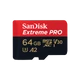 SANDISK MICRO SDXC EXTREME PRO 64GB 170MB/S UHS-I V30 A2 MEMÓRIAKÁRTYA
