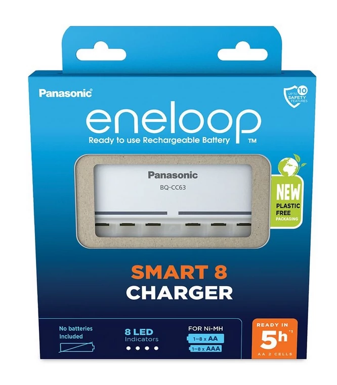 Eneloop BQ-CC63 1/8db AA/AAA 5 órás akkutöltő