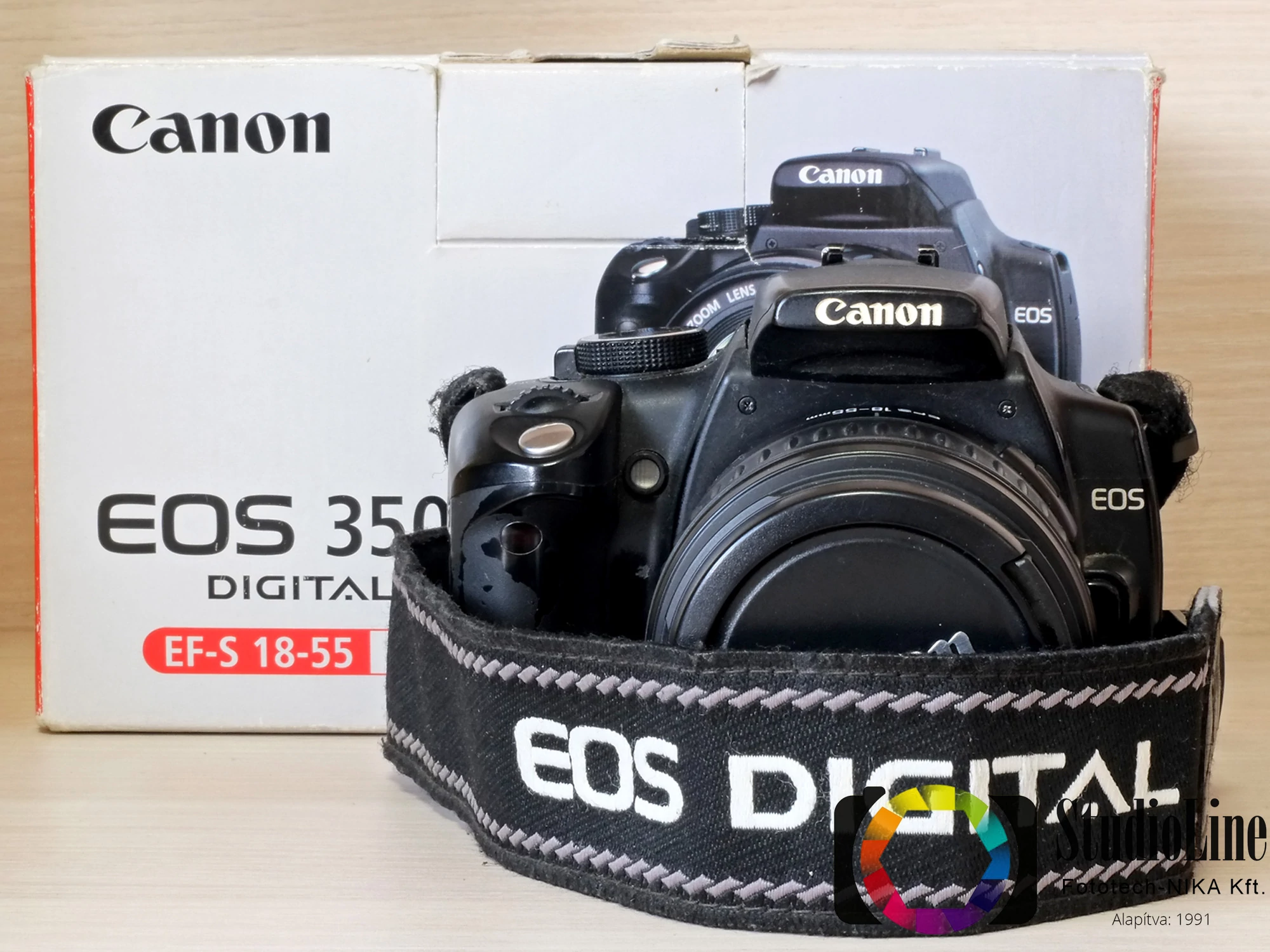 Canon EOS 350D + EF-S 18-55mm F/3.5-5.6 II kit Használt