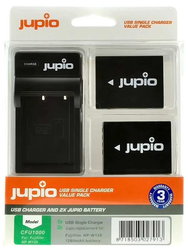 Jupio Fujifilm NP-W126S + USB töltő Kit